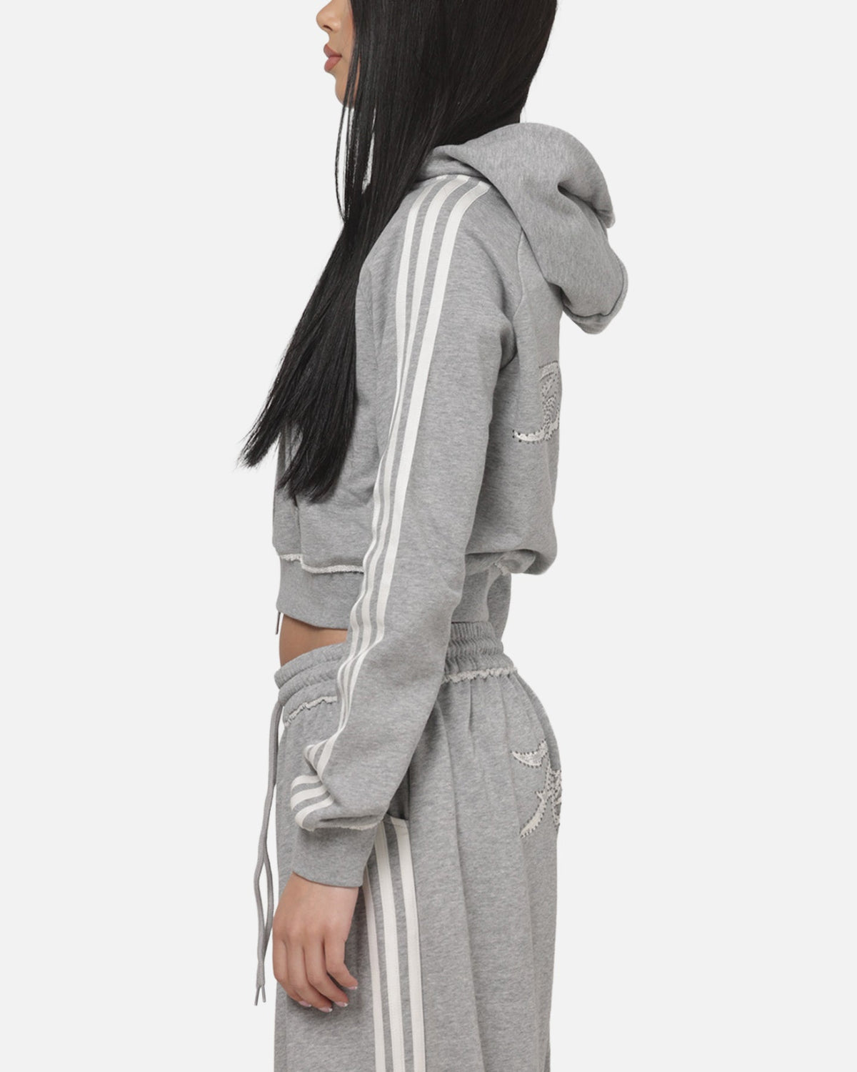 ADIDAS Authentic GFX Zip Track Top Medium Grey Heather