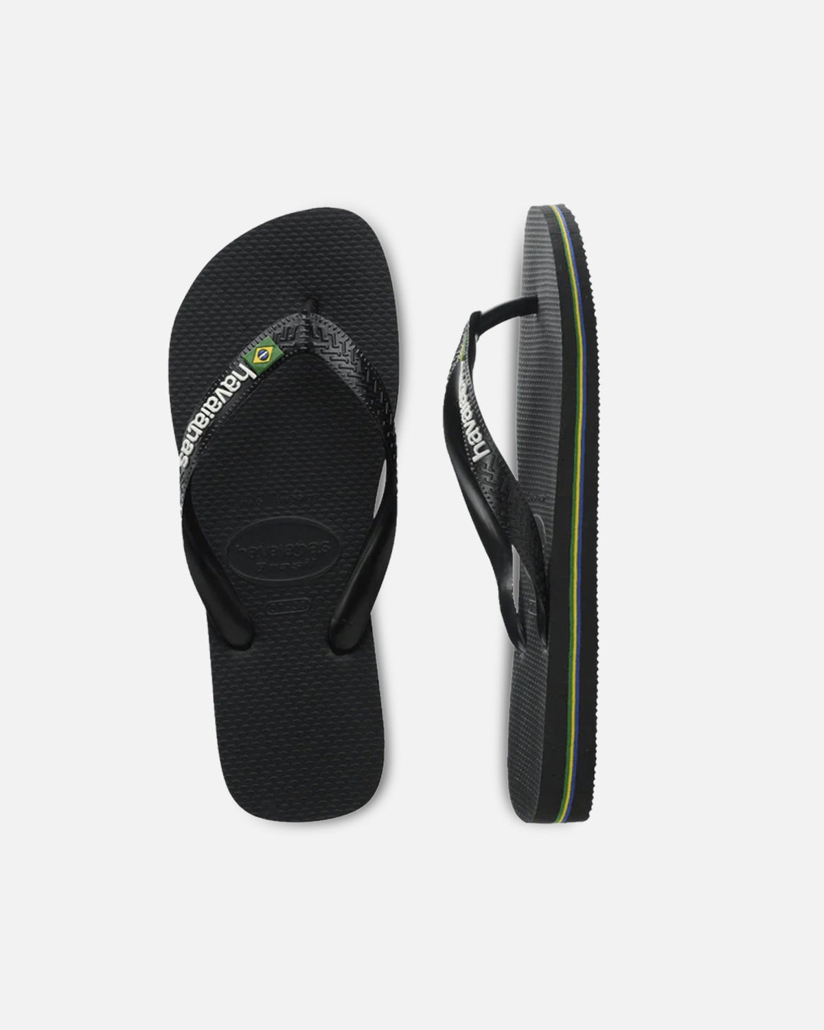Havaianas Premium Havaianas Top Brazil Logo Thongs Black