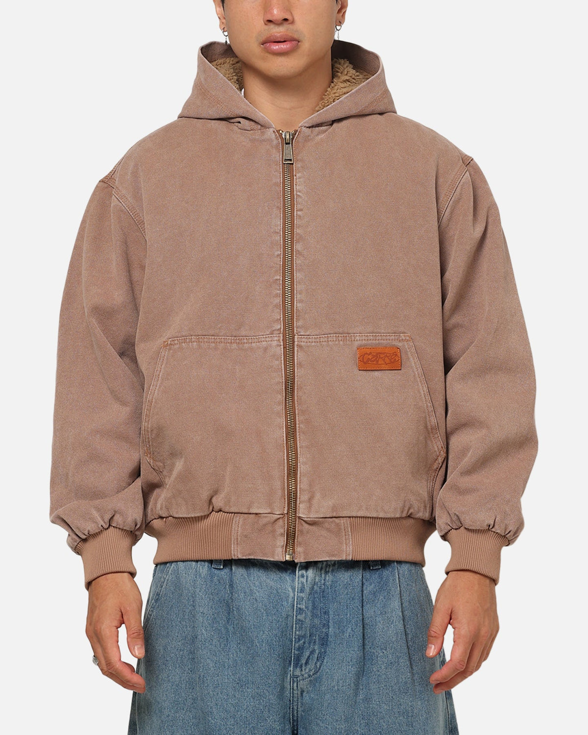 CARRE Carre Sherpa Lined Hoodie Washed Tan