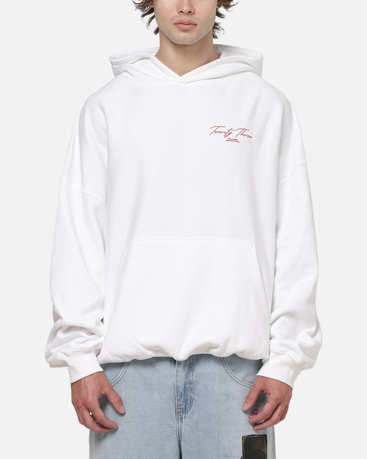 XXIII Premium XXIII Script Hoodie White/Red