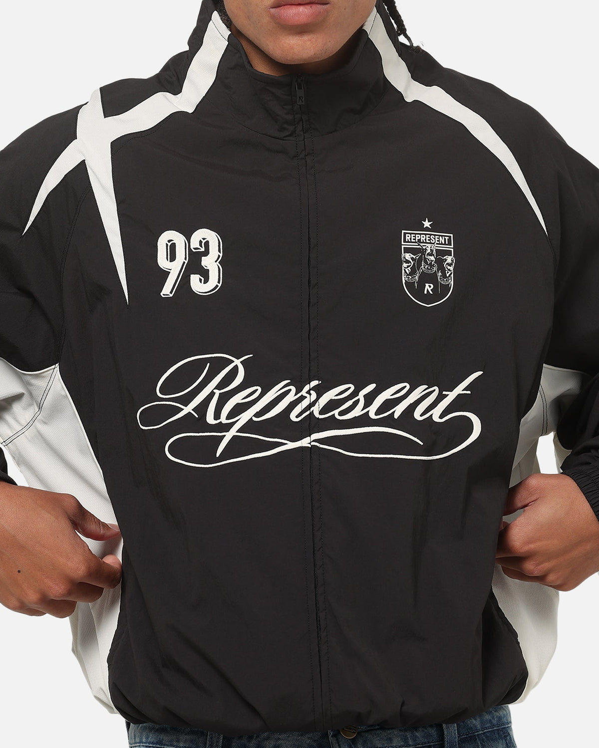 REPRESENT Represent Woven Track Star Jacket Jet Black