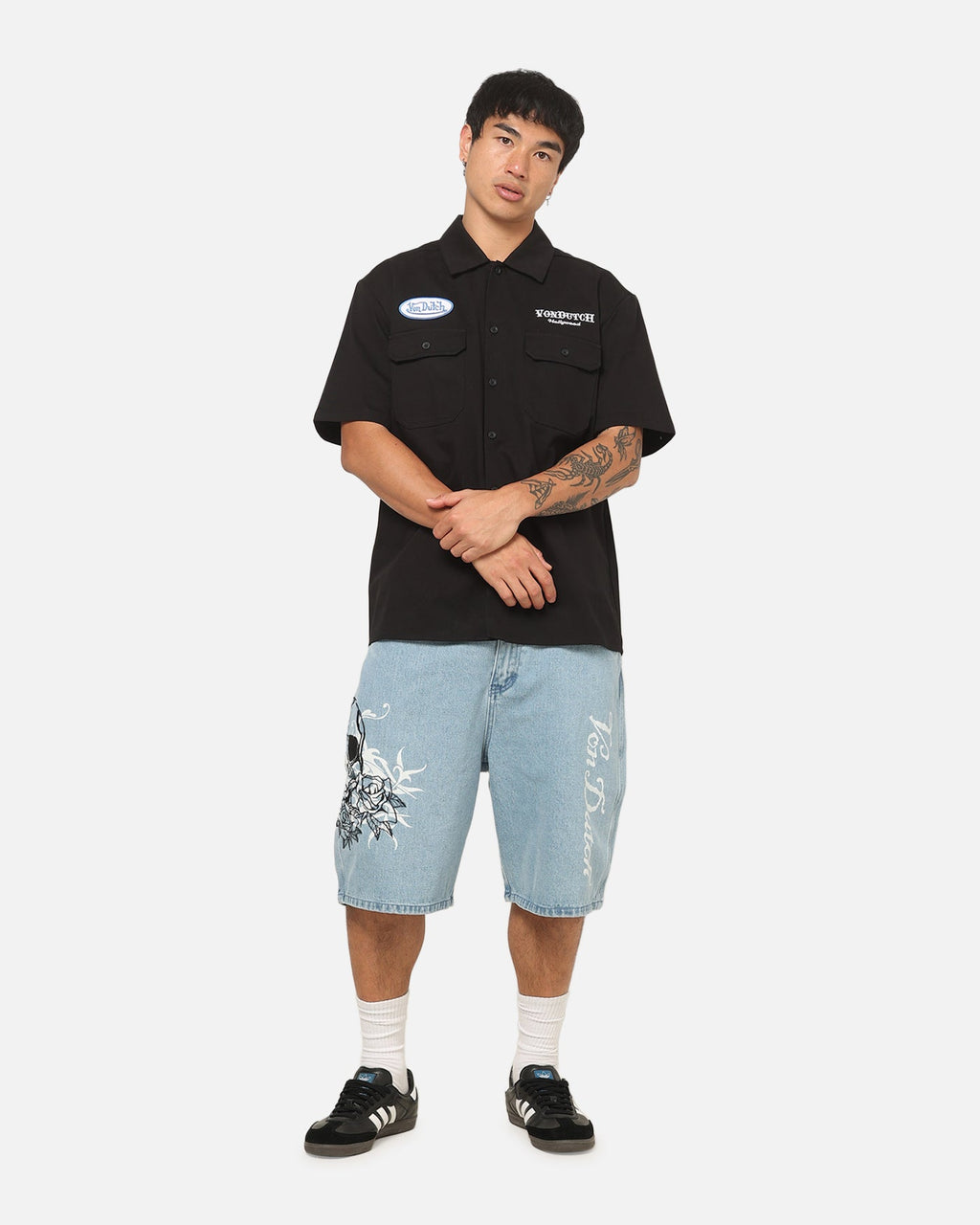 VON DUTCH Von Dutch Hollywood Button Up Shirt Black