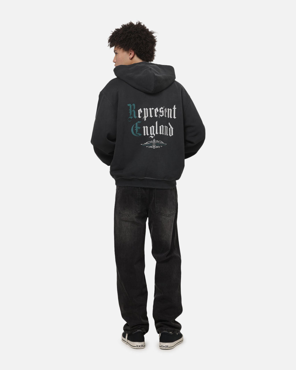 REPRESENT Represent Private Members Hoodie Stained Black