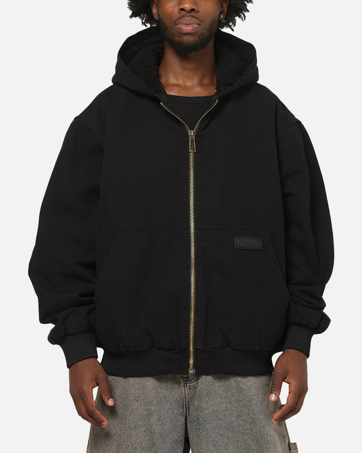 CARRE Carre Sherpa Lined Zip Hoodie Black