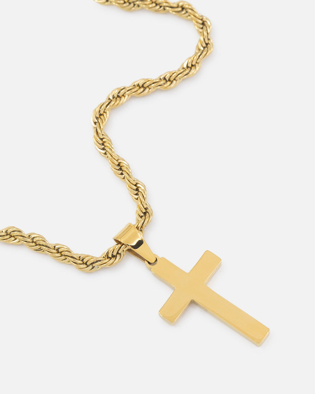 SAINT MORTA Saint Morta Cross Pendant Rope Chain & Bracelet Bundle Gold