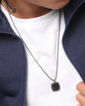 GUESS MAINLINE Original Guess Mainline Back To Black Octagon Necklace Black