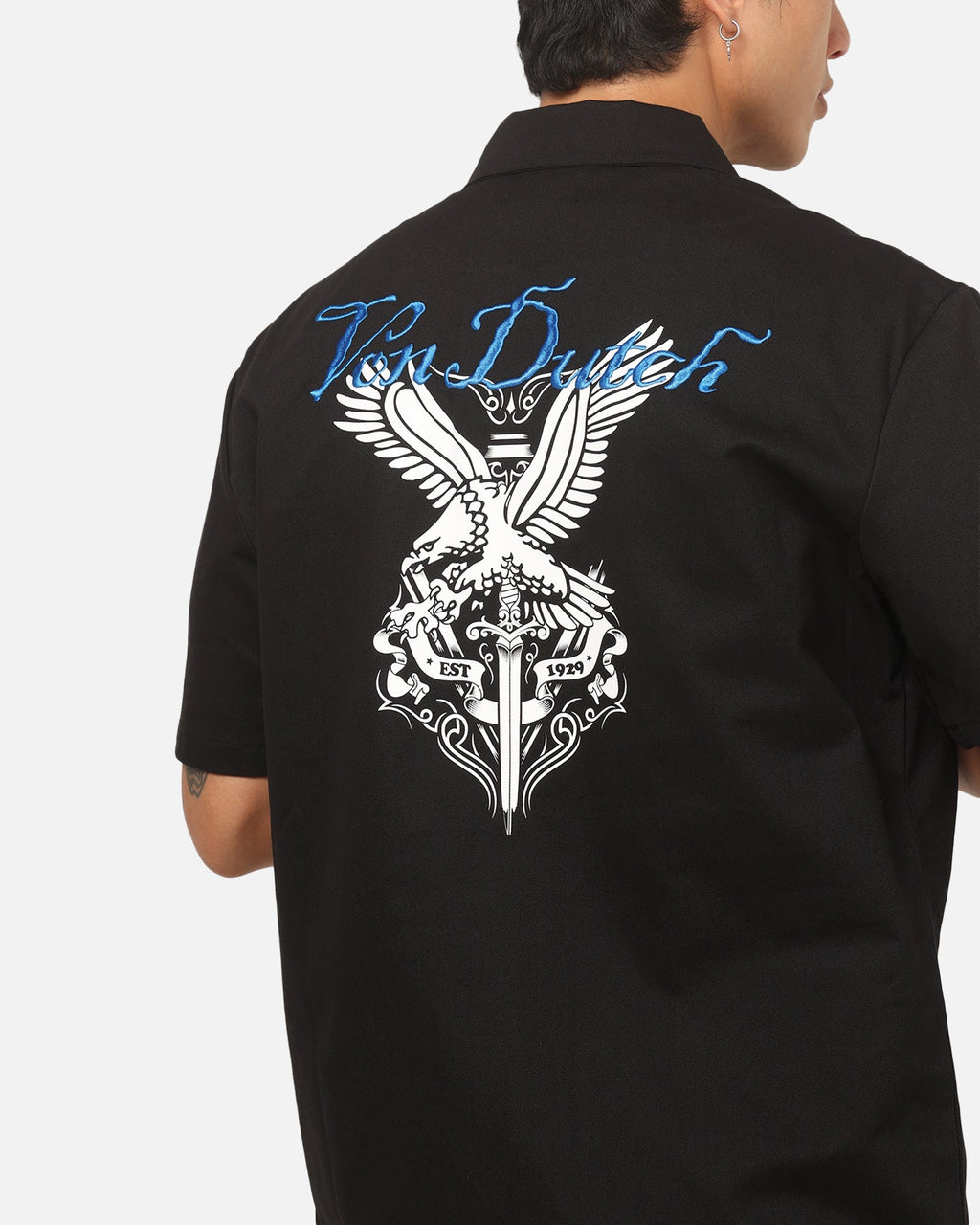 VON DUTCH Von Dutch Hollywood Button Up Shirt Black