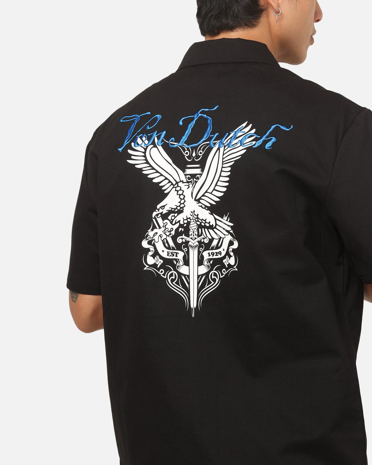 VON DUTCH Von Dutch Hollywood Button Up Shirt Black