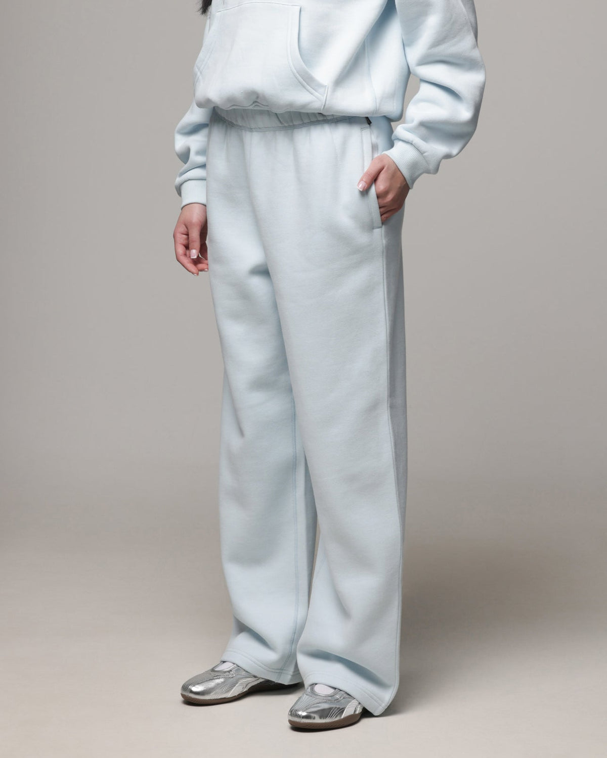 AMERICAN THRIFT American Thrift Women's Straight Leg Trackpants Light Blue