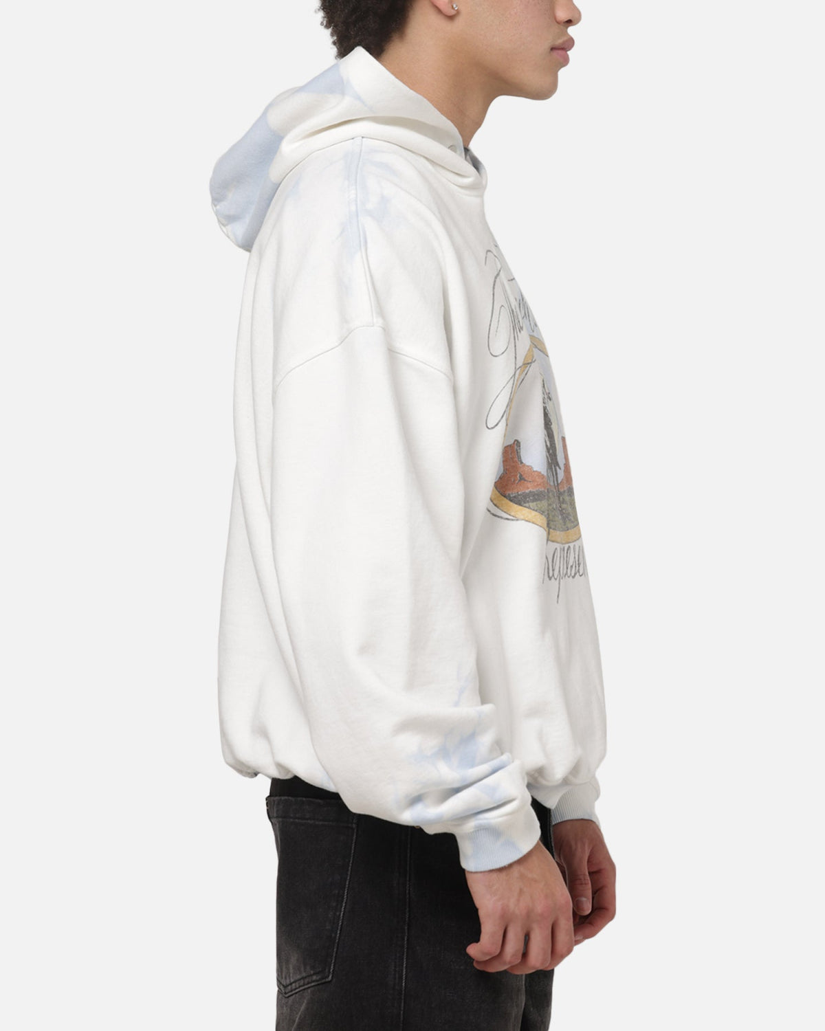 REPRESENT Original Represent Beach Boys Script Hoodie Blue Tie Dye