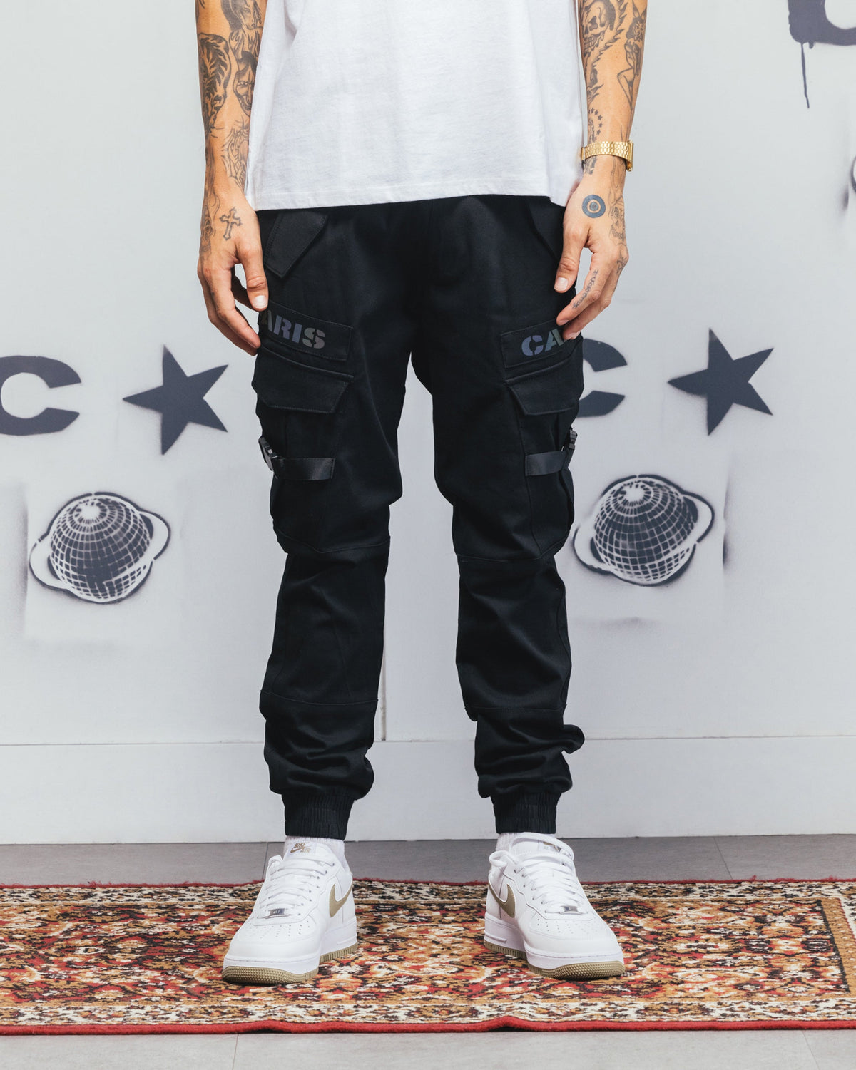 CARRE Carré Reflective Transition Cargo Joggers Black/Multi-coloured