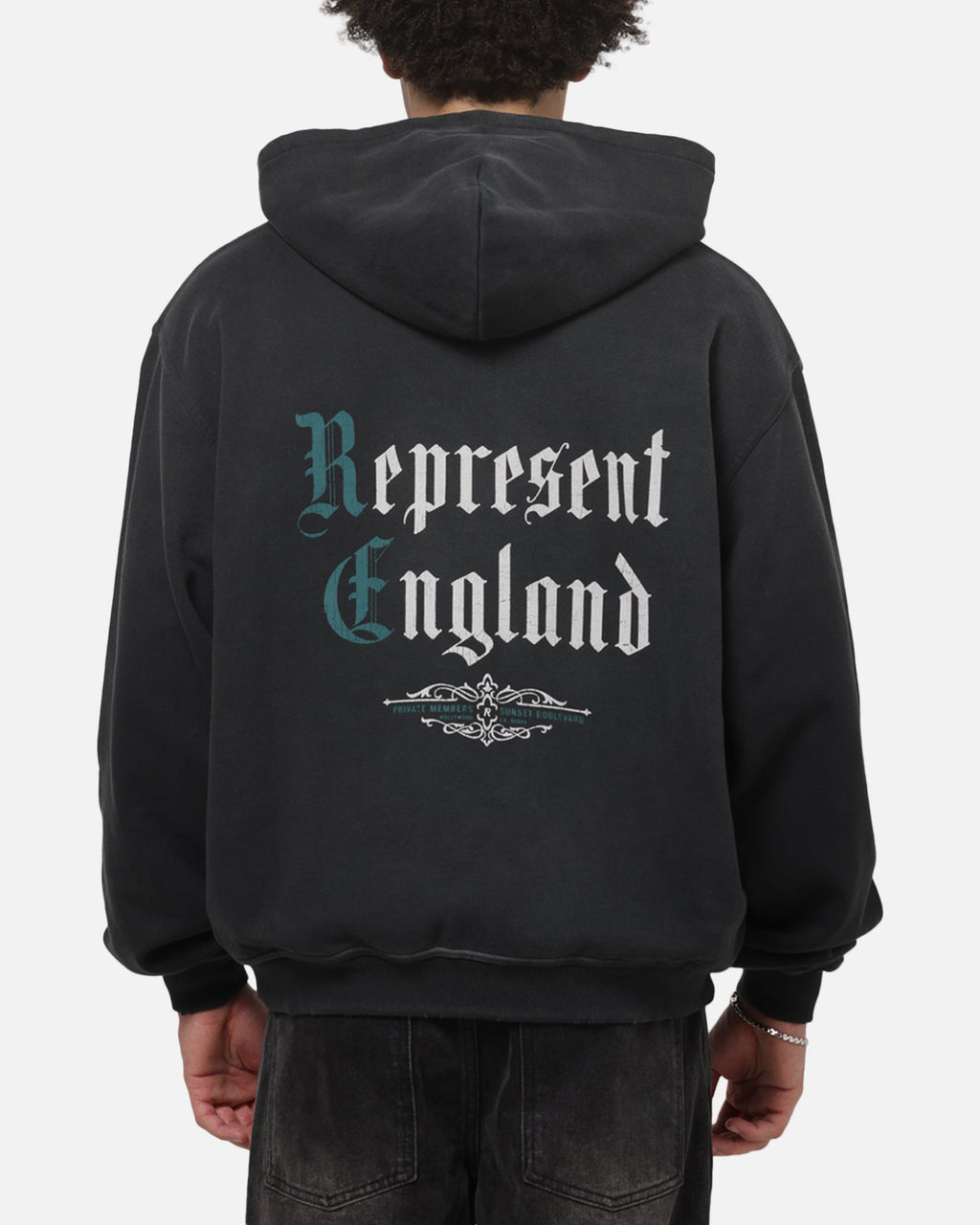 REPRESENT Represent Private Members Hoodie Stained Black