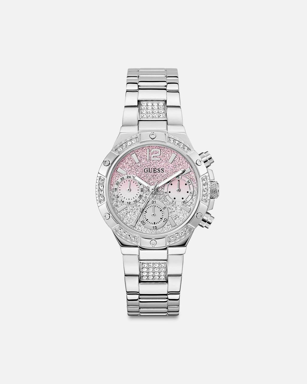 GUESS MAINLINE Guess Mainline Harlow Pink Silver Bracelet Watch Silver