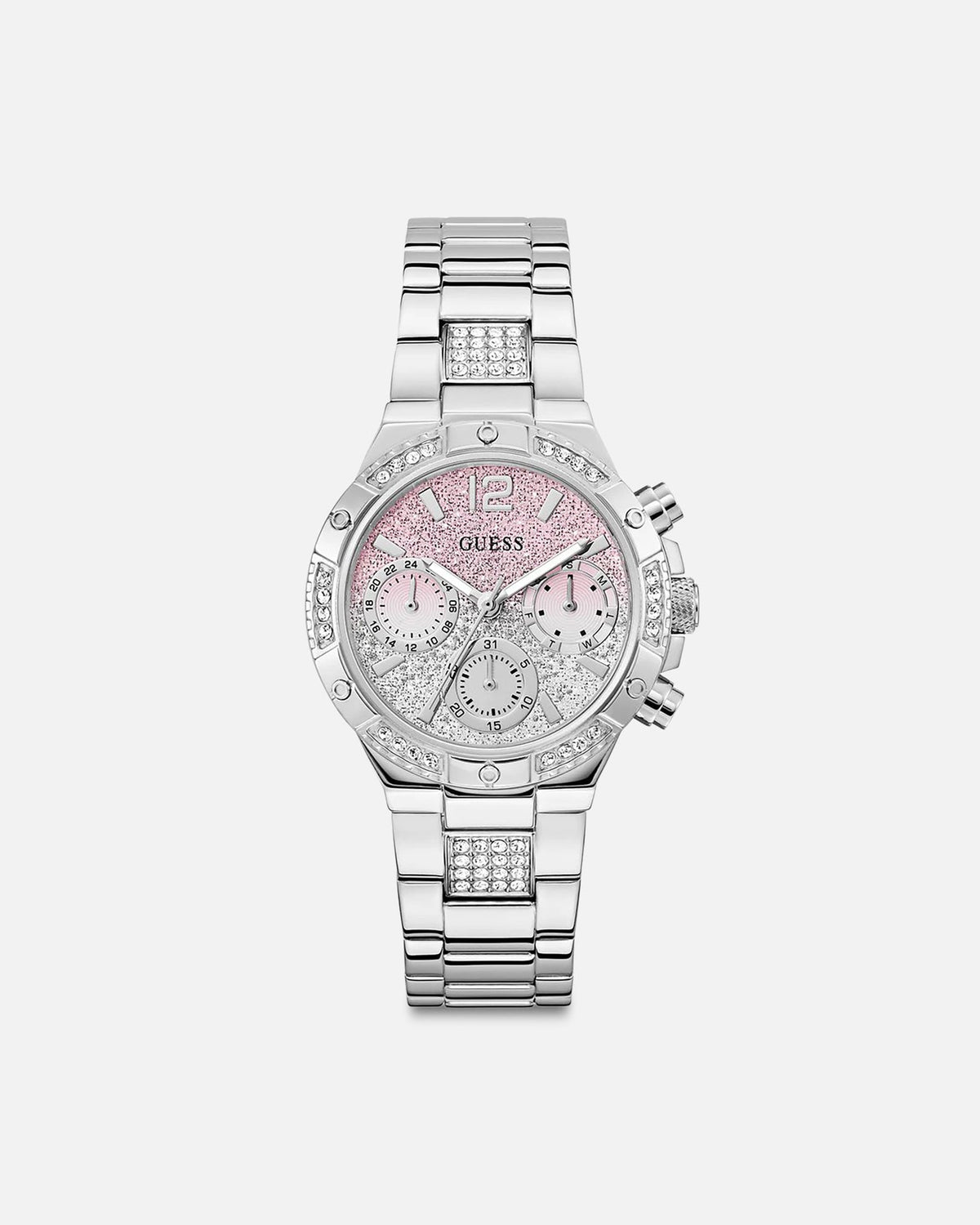 GUESS MAINLINE Guess Mainline Harlow Pink Silver Bracelet Watch Silver