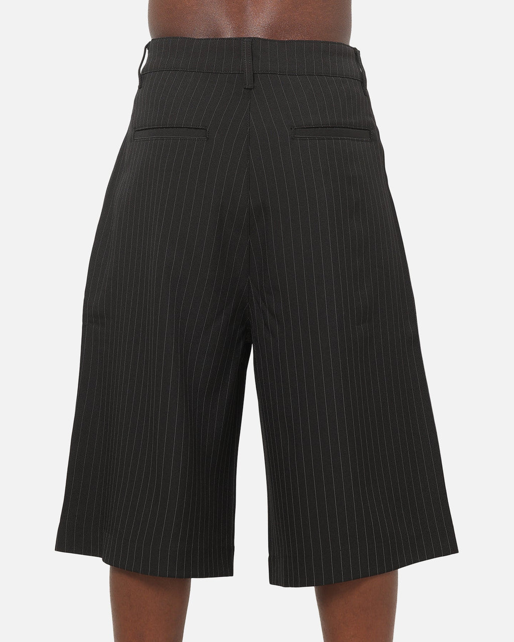 CARRE Carre Heritage Pleated Shorts Black Pinstripe