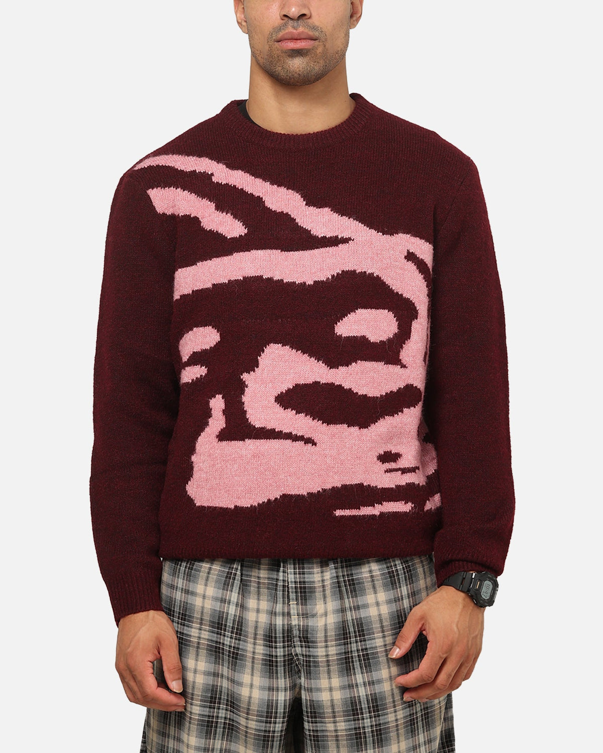 X-LARGE X-Large Gorilla Knit Sweater Plum
