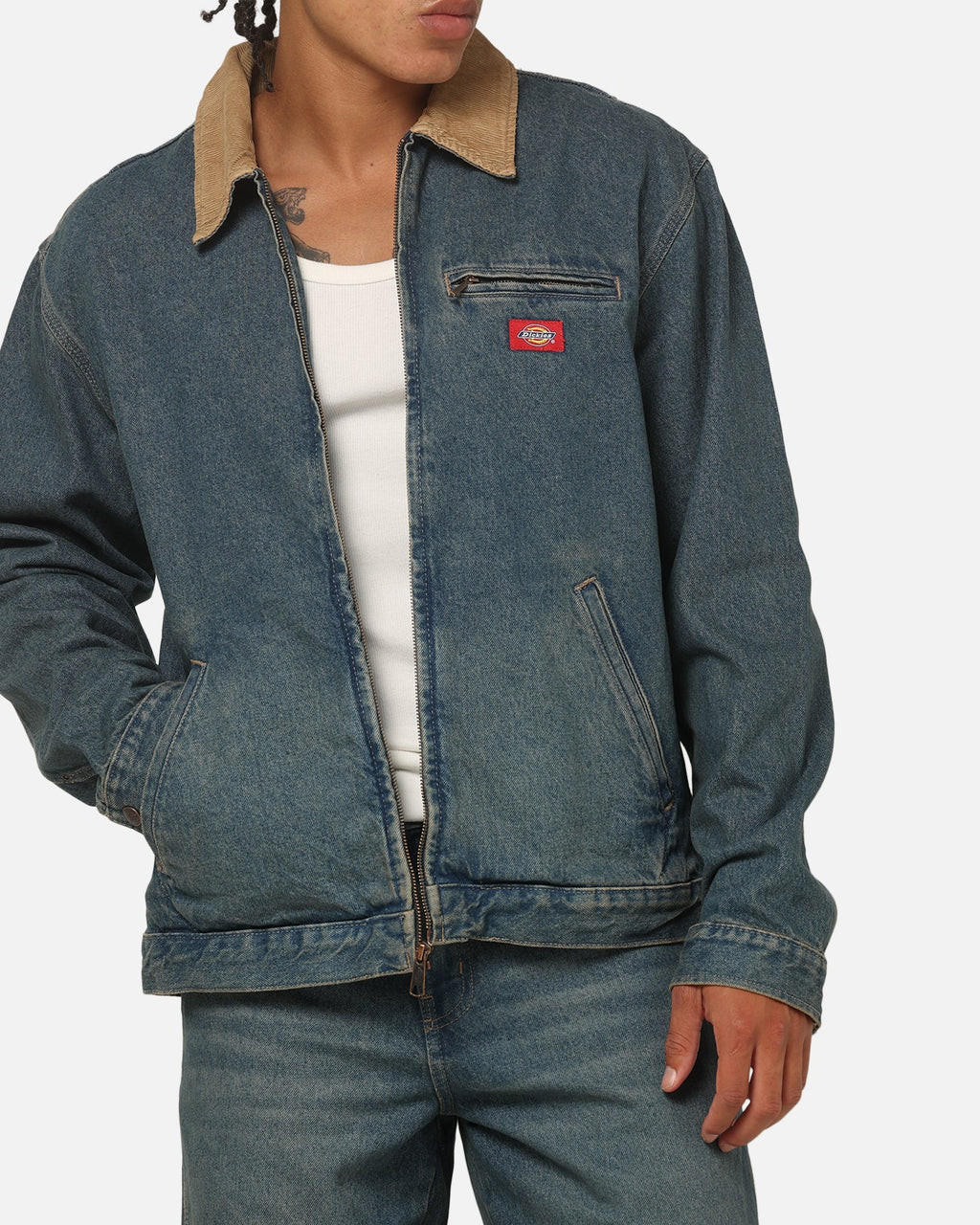 DICKIES Dickies Denim Painter Jacket Khaki Tinted Blue