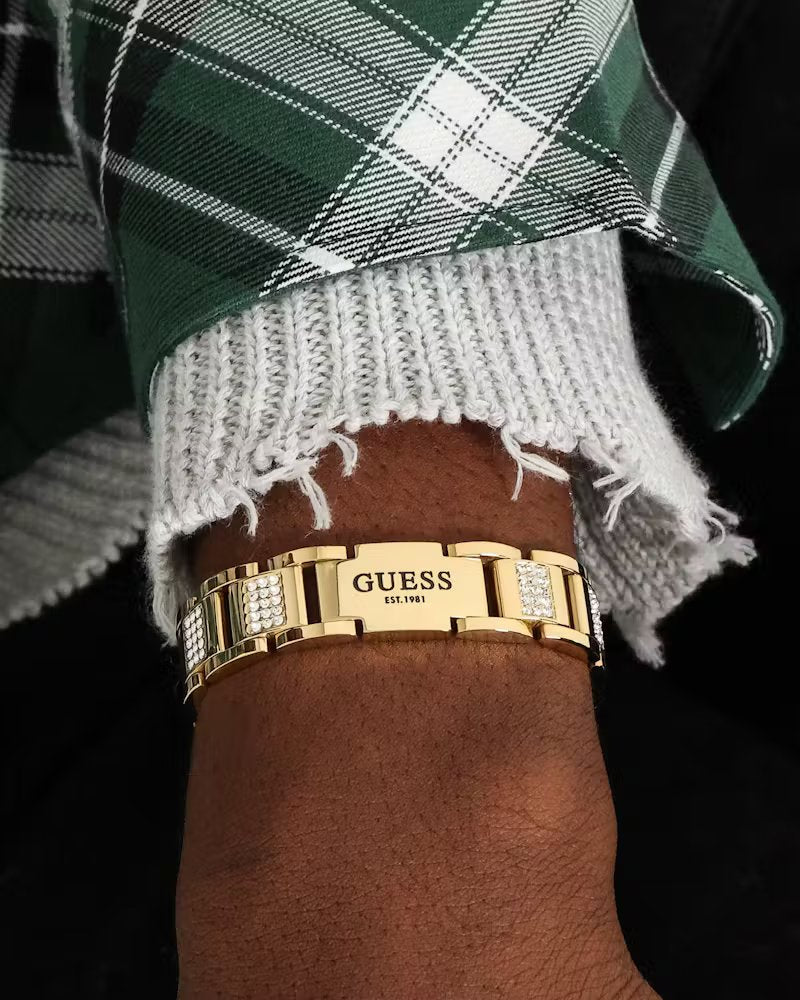 GUESS MAINLINE Guess Mainline 15mm Frontier Crystal Bracelet Gold