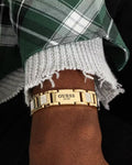 GUESS MAINLINE Guess Mainline 15mm Frontier Crystal Bracelet Gold
