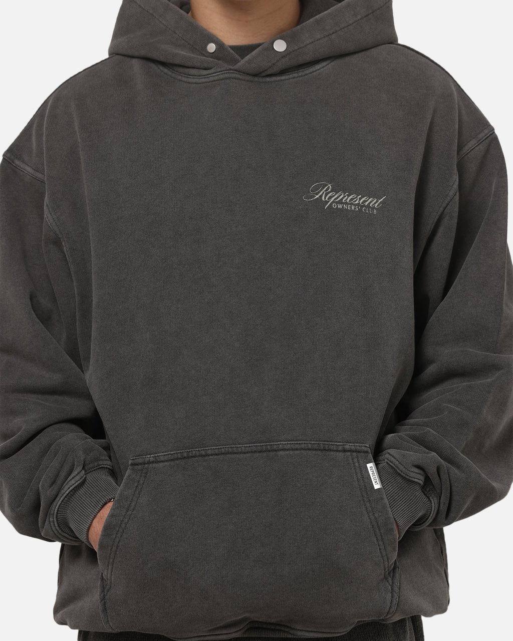 REPRESENT Represent Owners Club Script Hoodie Vintage Grey