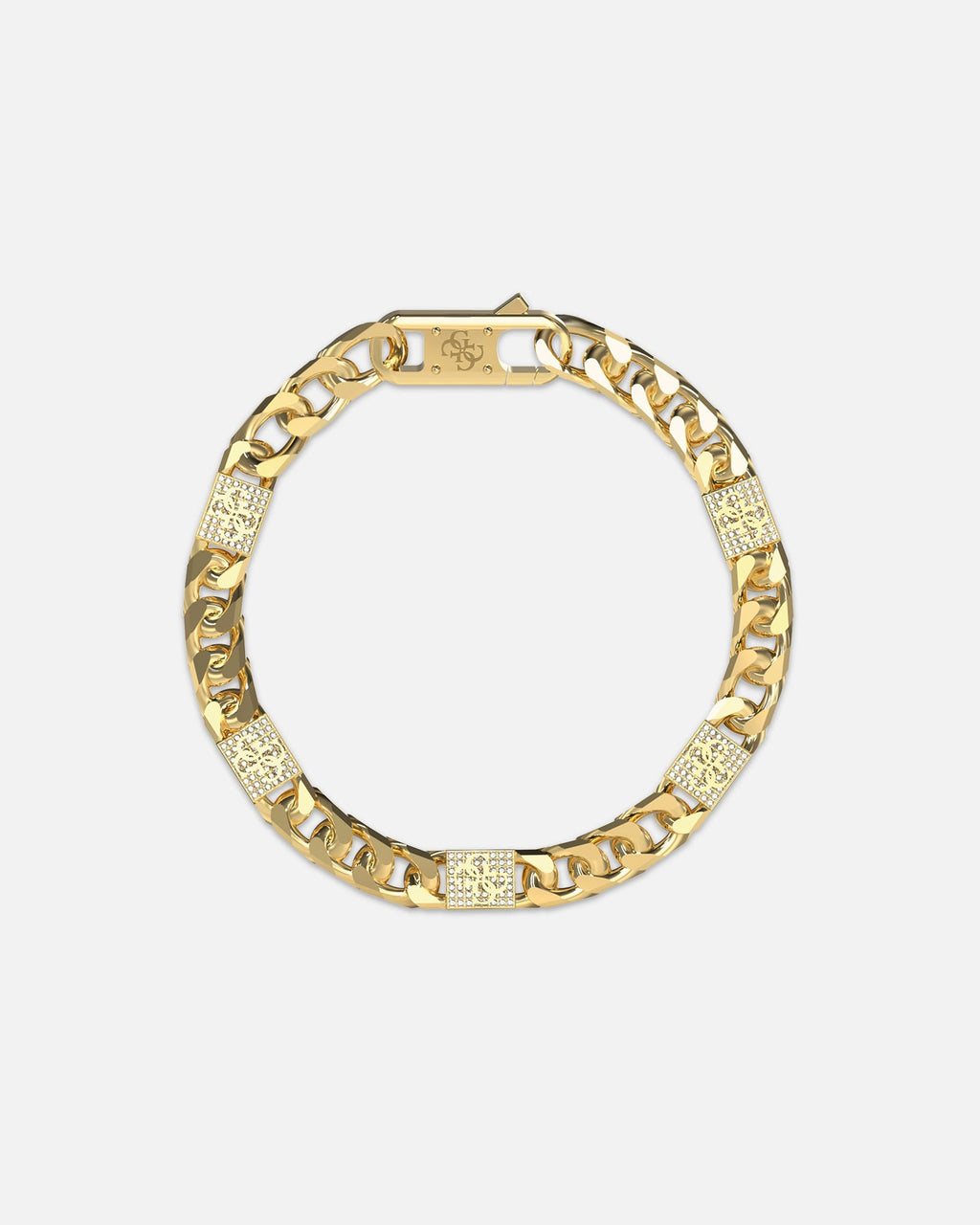 GUESS MAINLINE Guess Mainline 4G Curb Chain Pave Bracelet Gold