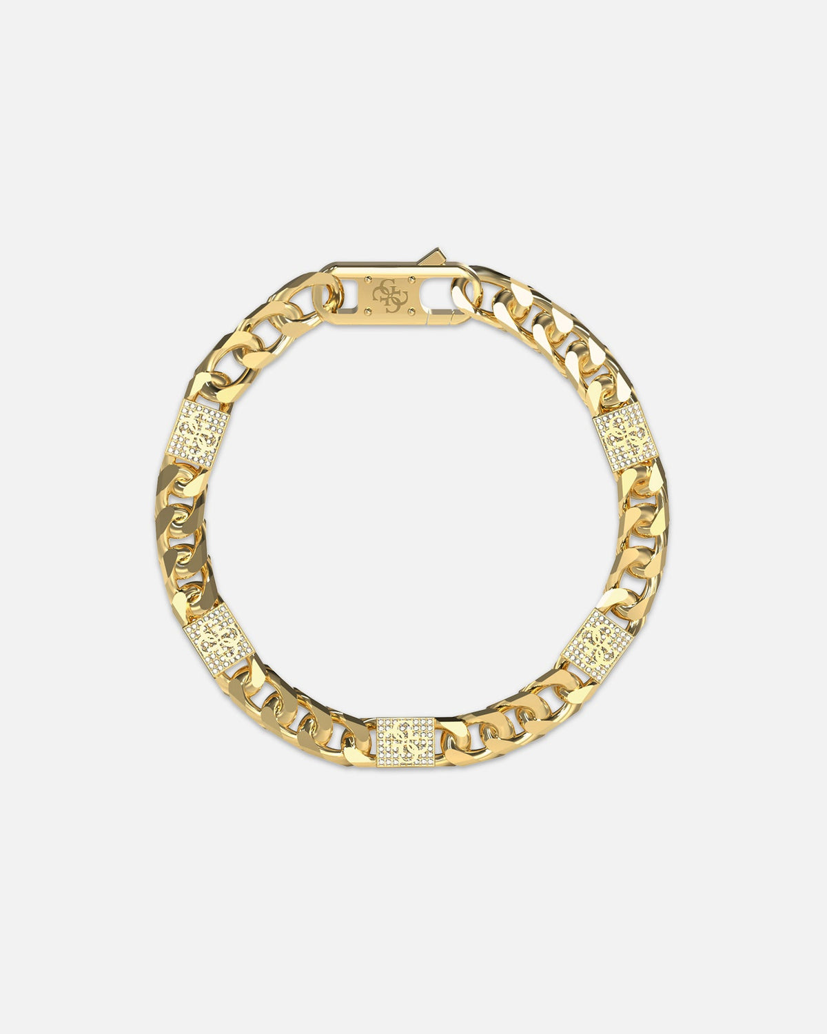 GUESS MAINLINE Guess Mainline 4G Curb Chain Pave Bracelet Gold