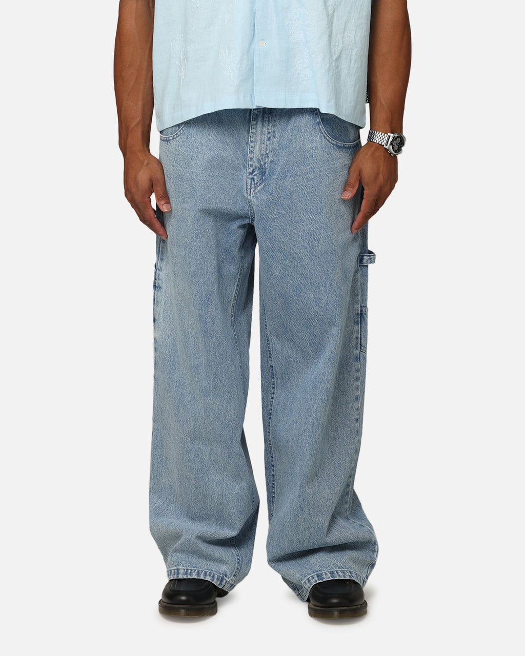 CARRE Carre Baggy Carpenter Jeans Light Blue Denim