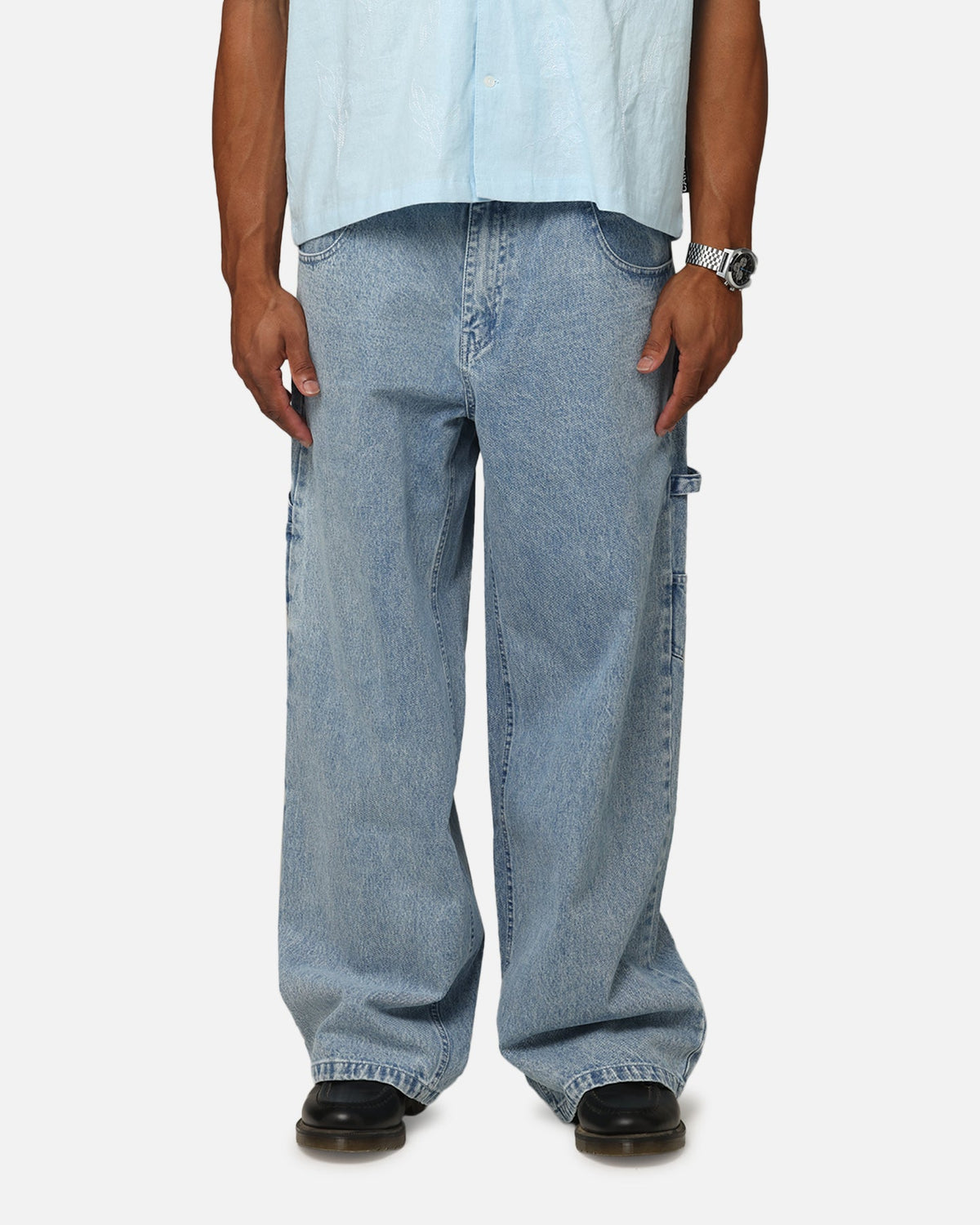 CARRE Carre Baggy Carpenter Jeans Light Blue Denim