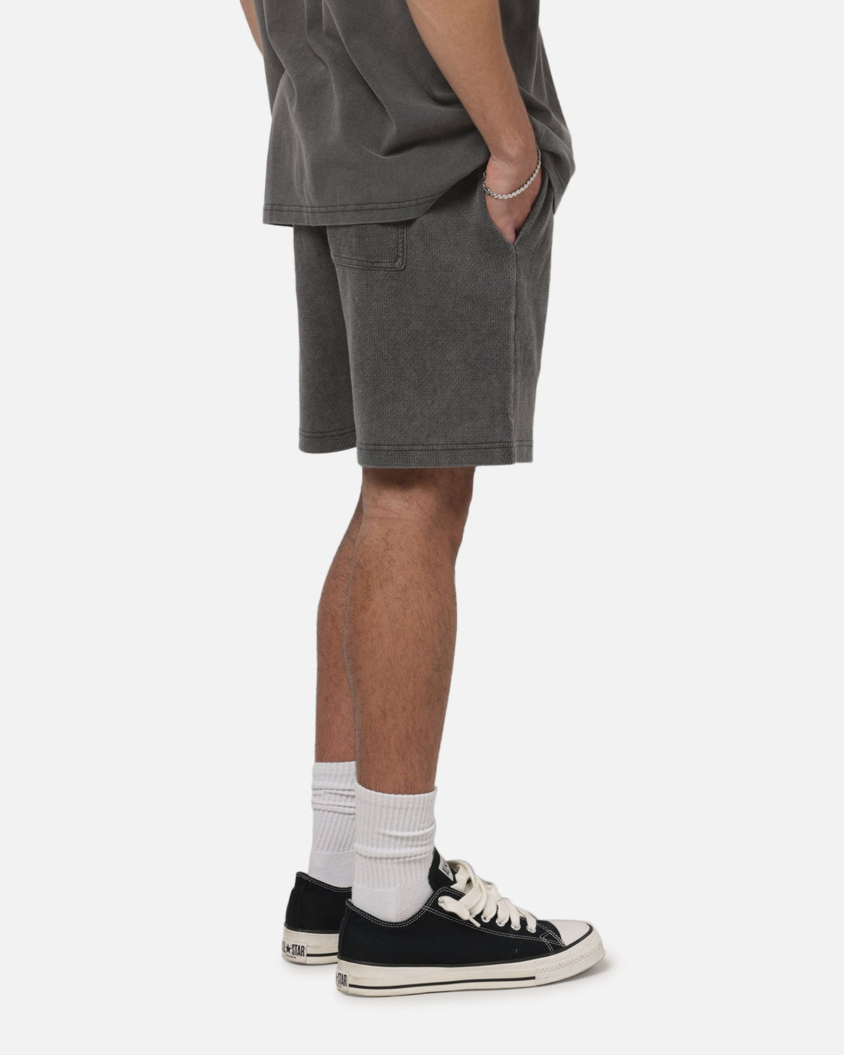 REPRESENT Represent Owners Club Script Shorts Vintage Grey