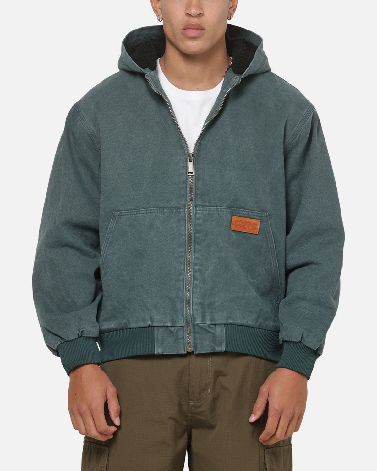 CARRE Original Carre Sherpa Lined Hoodie Forest Green