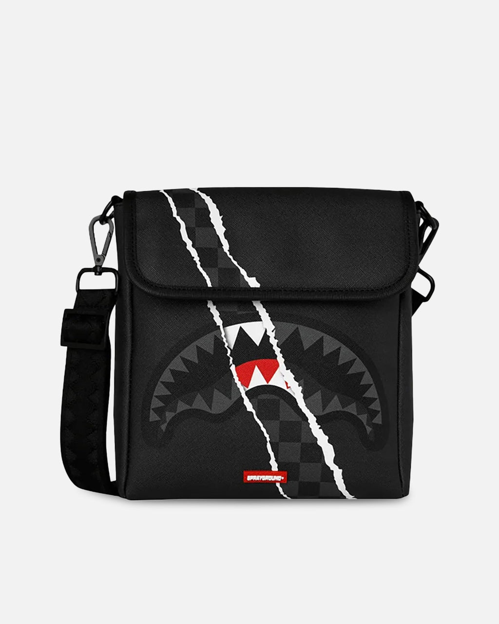 SPRAYGROUND Sprayground Centre Rip Grey Check Messenger Sling Bag Multi