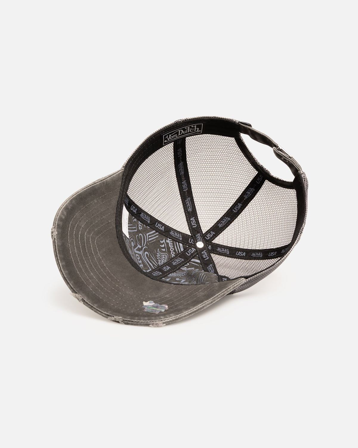 VON DUTCH Von Dutch Glitz Trucker Strapback Black Wash