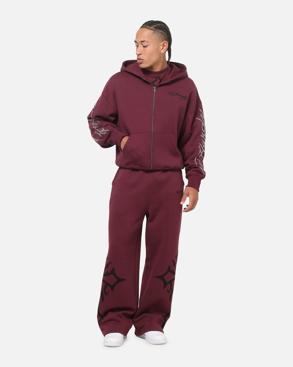 ED HARDY Original Ed Hardy Trinity Sweatpants Plum