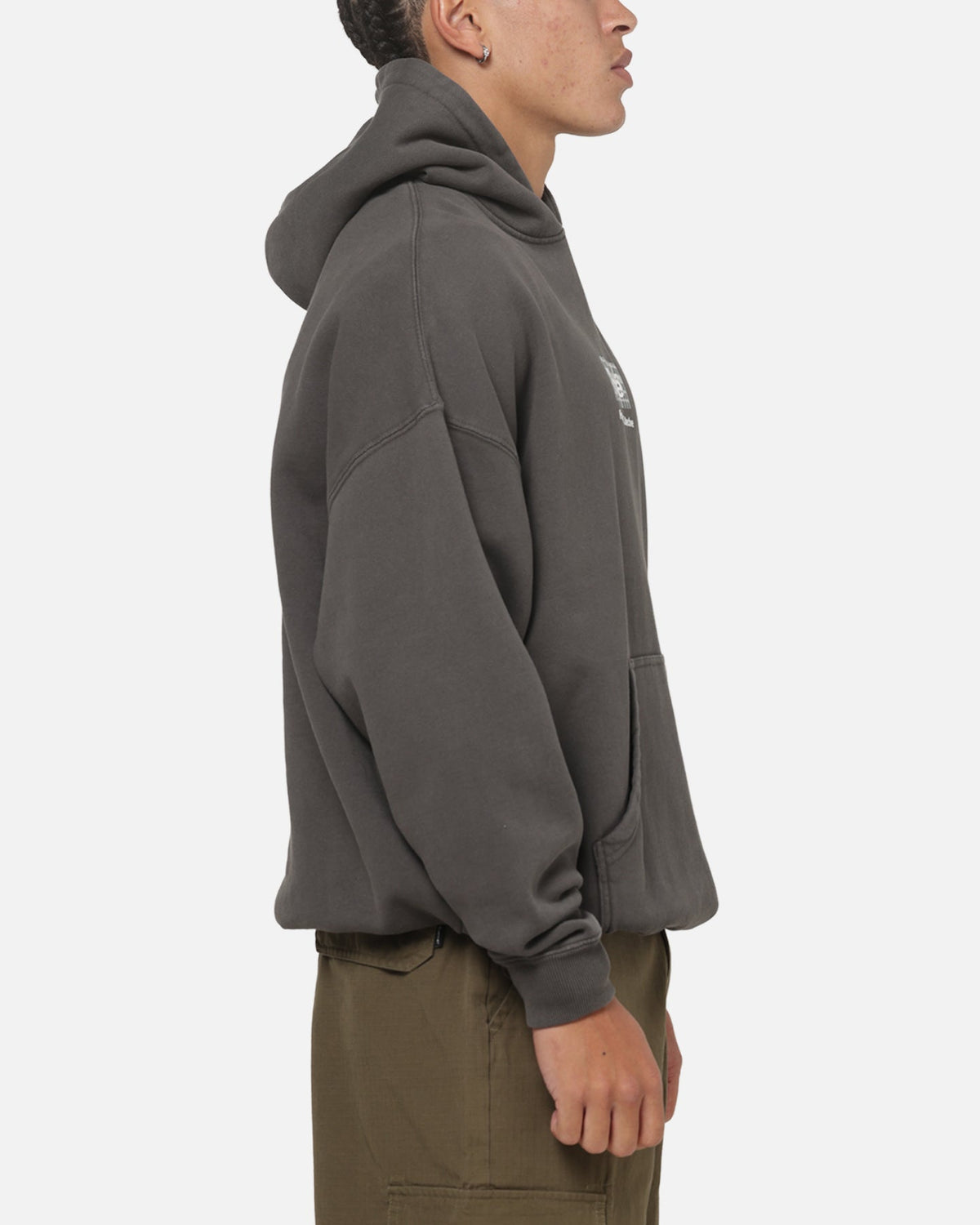 CARRE Authentic Carre Box Check Hoodie Charcoal