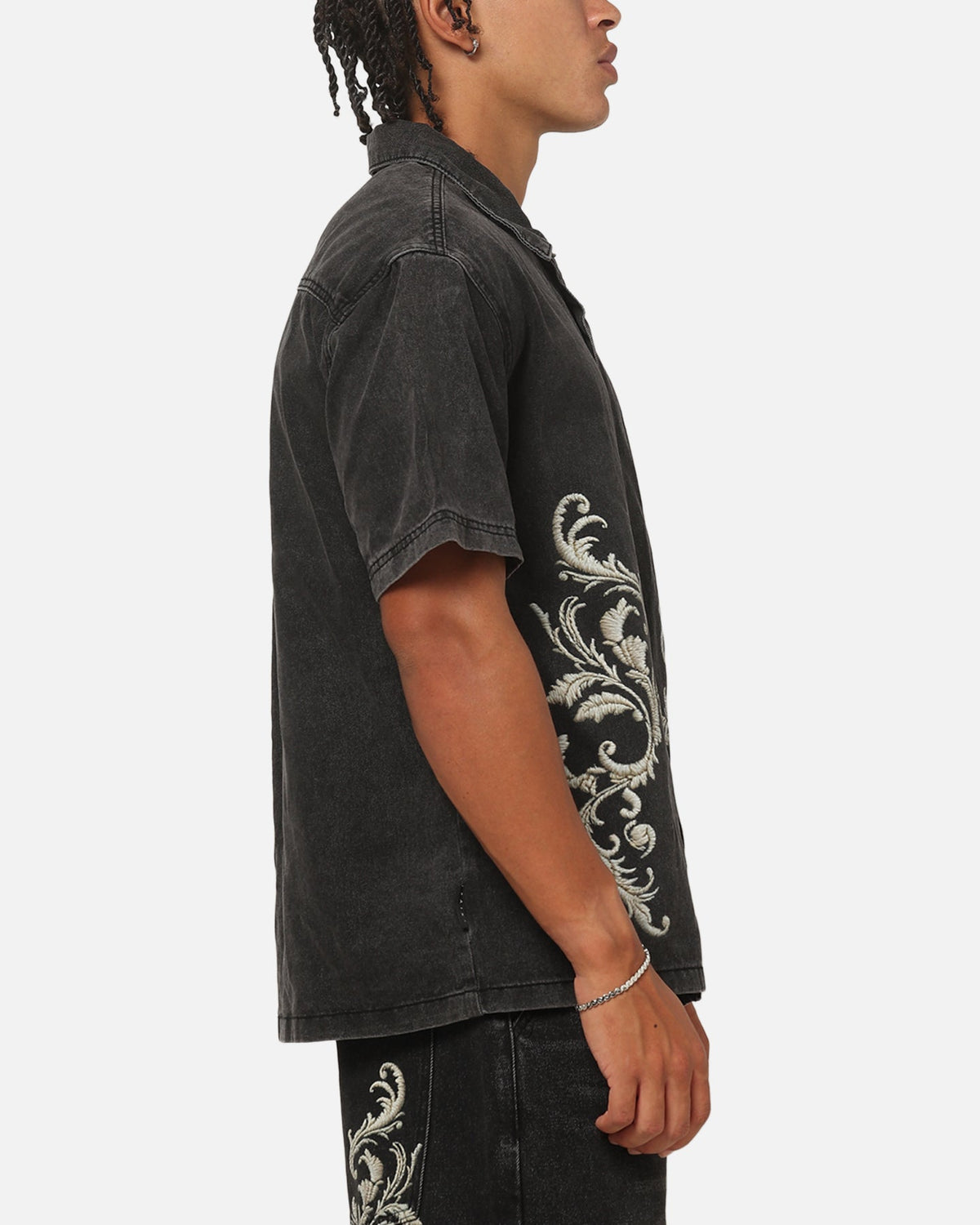 SAINT MORTA Saint Morta Baroque Button Up Shirt Black