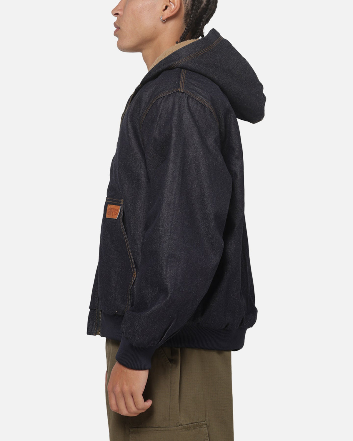 CARRE Carre Sherpa Lined Hoodie Raw Indigo