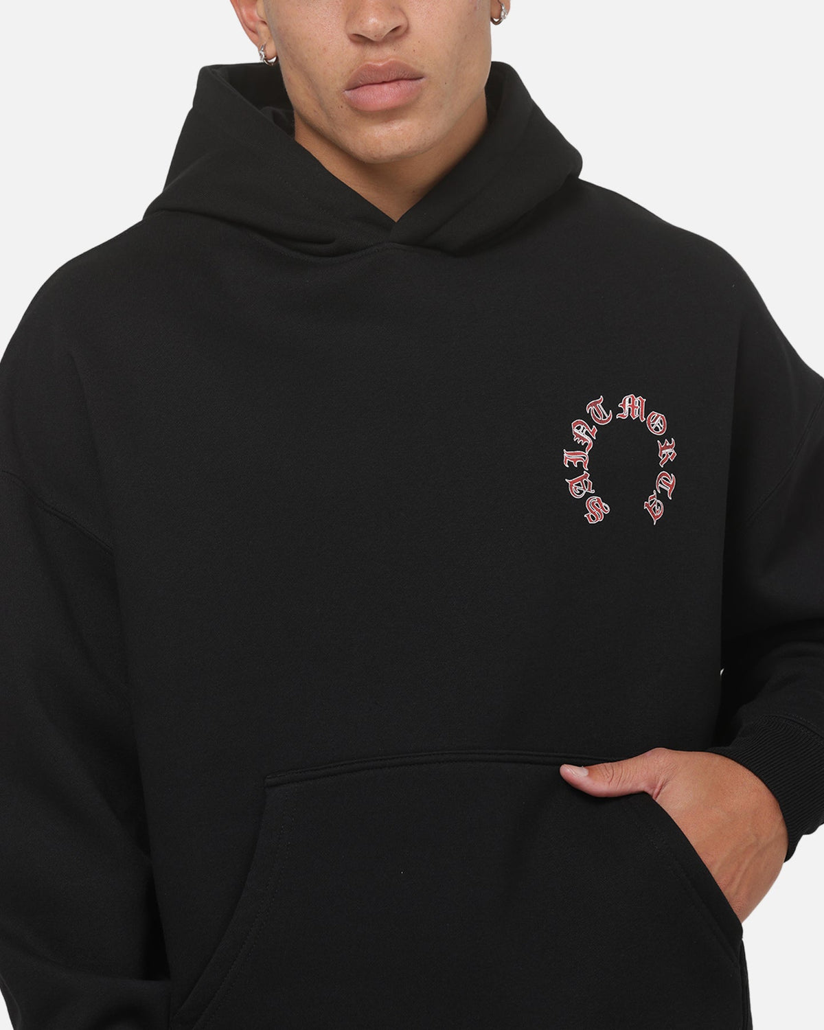 SAINT MORTA Saint Morta Worldwide Boxy Hoodie Black