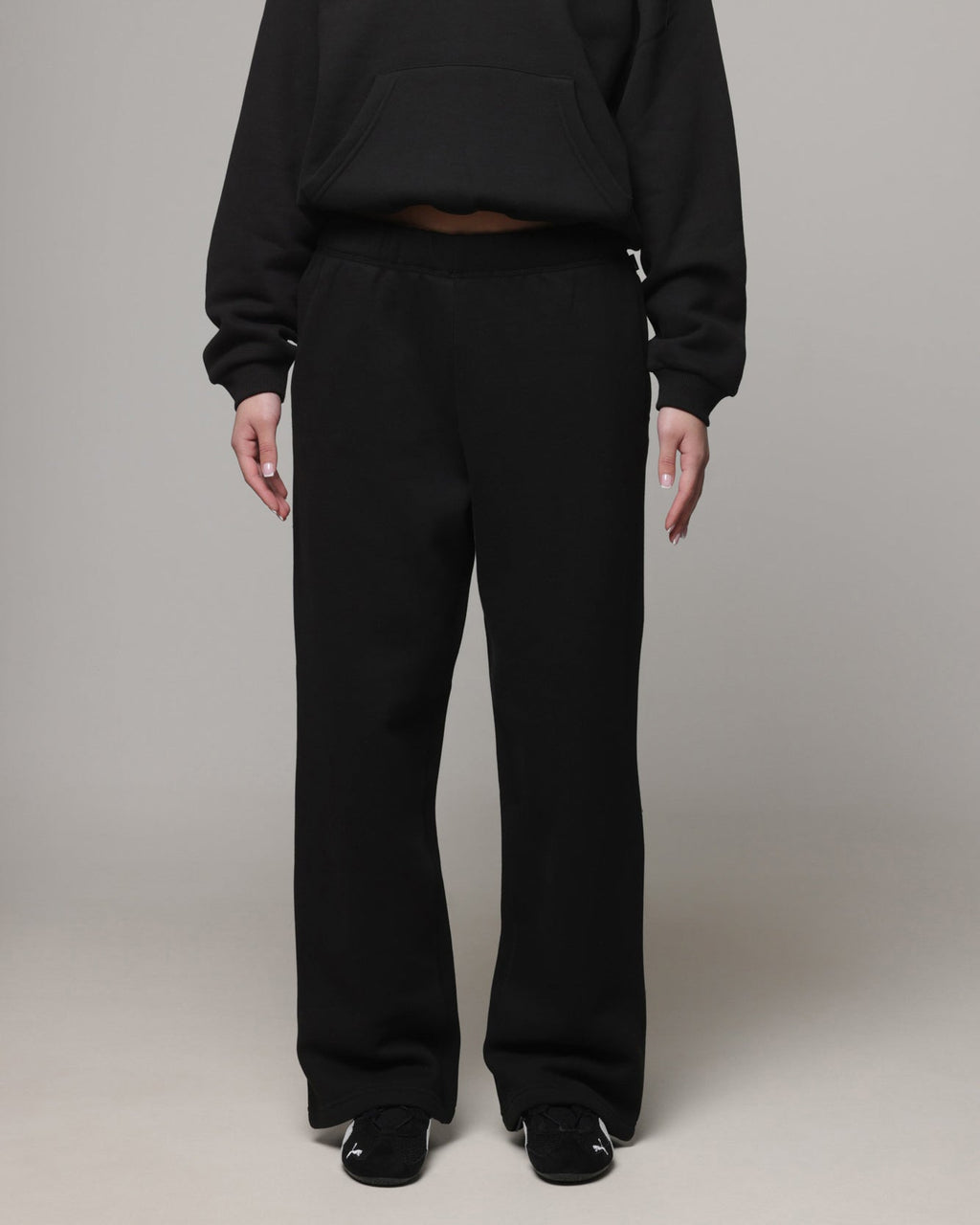 AMERICAN THRIFT American Thrift Women's Straight Leg Trackpants Black