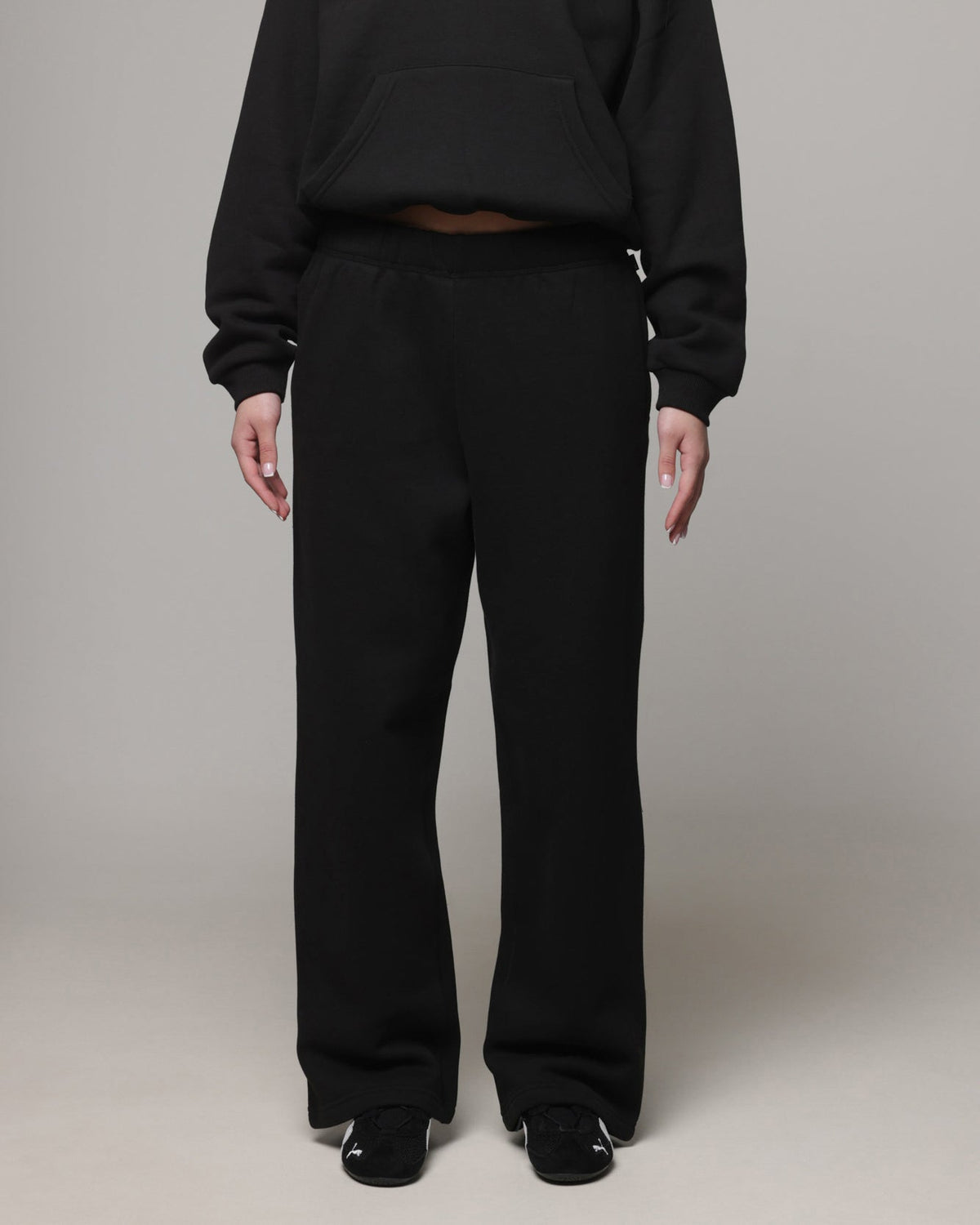 AMERICAN THRIFT American Thrift Women's Straight Leg Trackpants Black